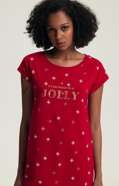 43720 Camicia da notte da donna Dotie Christmas Henderson - cotone, manica corta