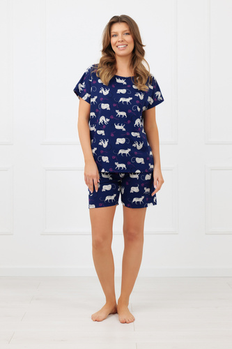 Pigiama donna Mimi Italian Fashion 100% cotone – manica corta, shorts