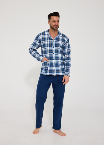 Pigiama uomo Cornette 114/83 aperto cotone manica lunga comfort