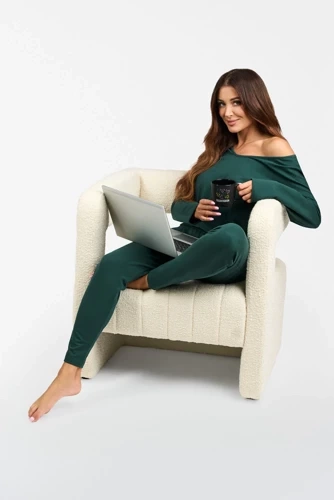 Karina Donna set manica lunga, pantaloni Moda Italiana - verde