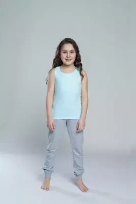 T-shirt Tola per ragazze, cinturino largo Moda Italiana - pistacchio