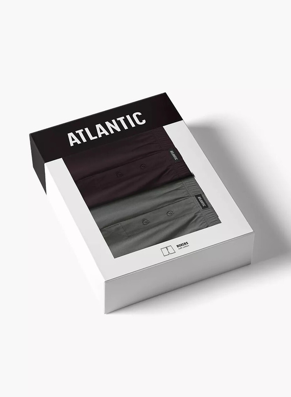 Atlantic boxer uomo 2MBX-054 cotone - vestibilità ampia, confezione da 2 pezzi