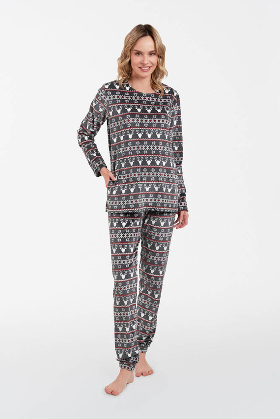 Iceland Fleece Set da donna Italian Fashion - stampa grafite