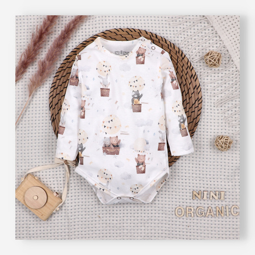 Body Nini 100% Balloon Friends cotone biologico, prodotto in Polonia