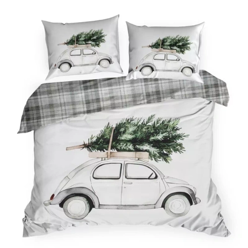 Biancheria da letto natalizia Vintage Eurofirany auto albero 100% cotone 105 g/m²