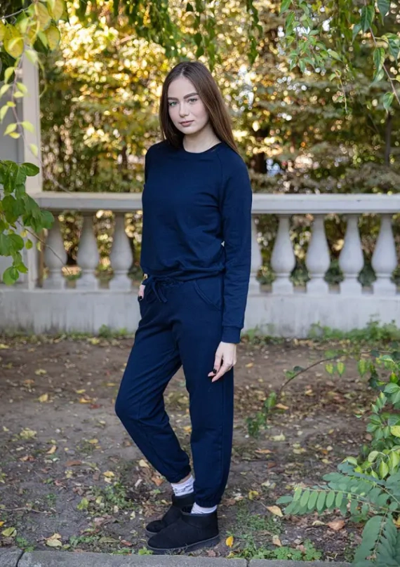 Completo sportivo donna Wenezja Dkaren – felpa e pantaloni, cotone