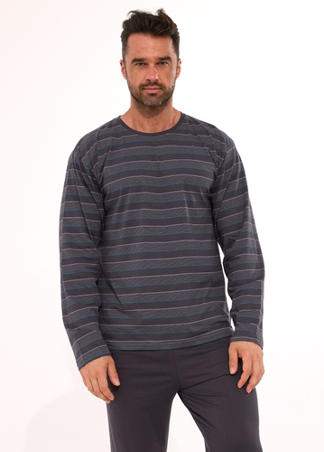 138/57 Pigiama da uomo Cornette Various | Cotone, a righe, manica lunga, confezionato