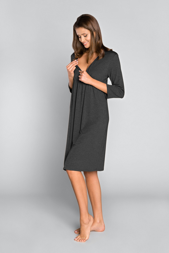 Italia Fashion maternità e allattamento manica 3/4 sonata - melange scuro/capelli