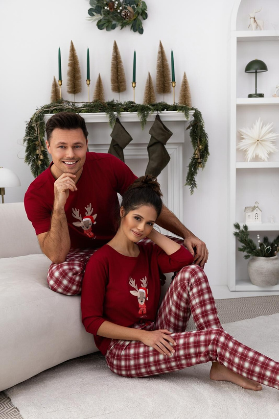 Jack Pajamas Sensis - pigiama da uomo in cotone con camicia e pantaloni a quadri