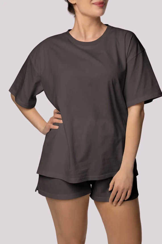 Bliss pigiama donna a maniche corte Mona graphite