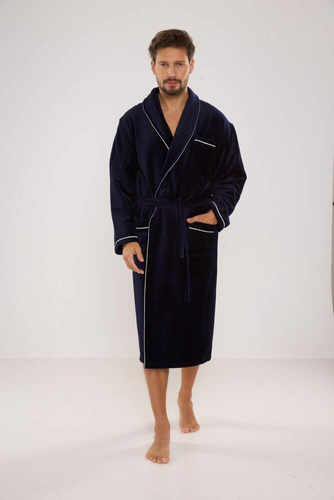 735 Manuele vestaglia da uomo De Lafense - blu navy