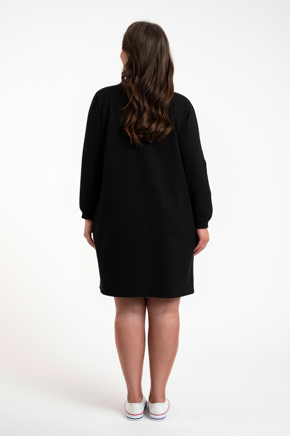 Tunica a maniche lunghe da donna Malmo Moda Italiana - nero