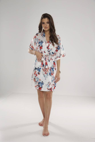 638 Lurdes Vestaglia da donna De Lafense - rosso ecru