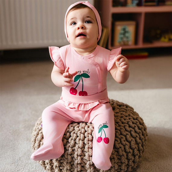 Body neonato Eevi Cherry manica corta cotone elastico comodo