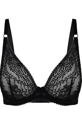 19237 Fancy Mediolano Bralette Nero - Reggiseno sfoderato in pizzo