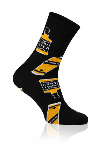 S121D Calze lunghe Whiskey Italian Fashion - nero/giallo