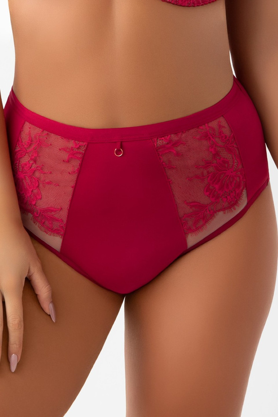 Gorsenia F024 Desire Slip Donna Rosso con Pizzo e Microfibra