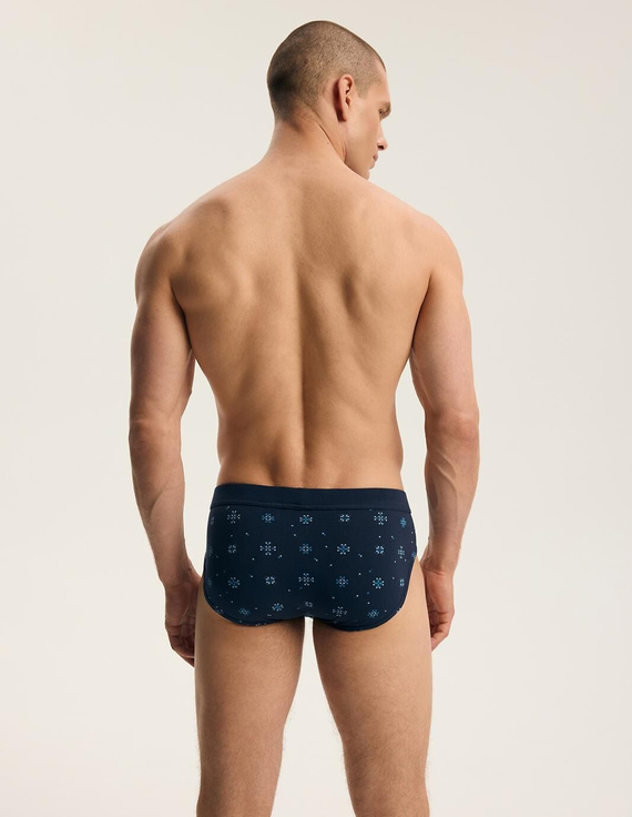 Slip da uomo Henderson Faro 45789 2-Pezzi Blu navy 93% Cotone