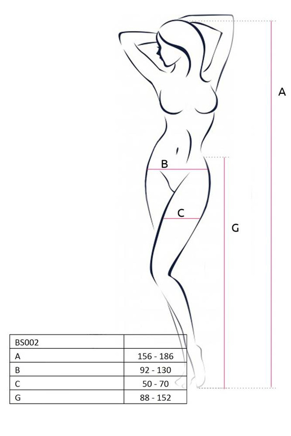 S029 Calze Bodystocking Rosso passione