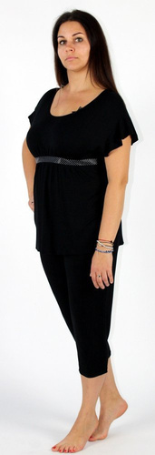 448 Julie Pigiama 3/4 donna - nero