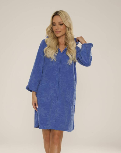 409 Accappatoio corto Jacquard da donna De Lafense- denim