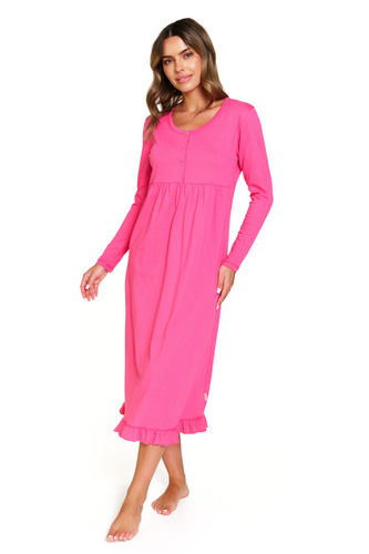 7318 Doctor Nap - Camicia da notte in cotone per gravidanza e allattamento - manifattura polacca - peonia