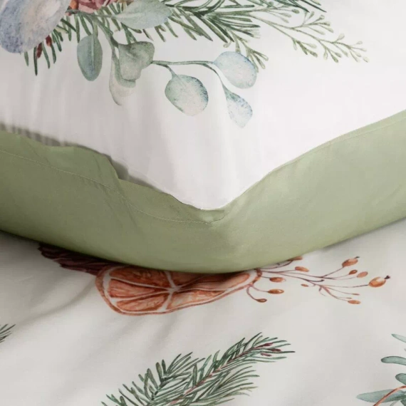 Biancheria da letto natalizia Orange Eurofirany in microfibra bianca con cerniera