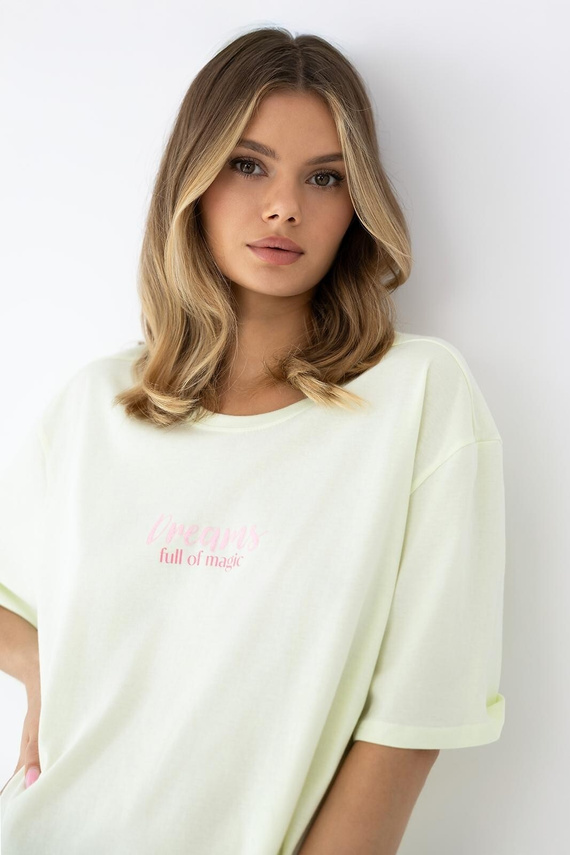 Camicia da notte Savanna Sensis lime cotone leggera e comoda