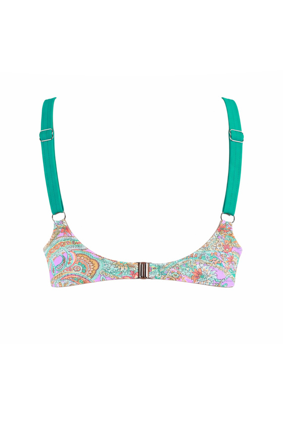 Mediolano Riviera 20005 reggiseno da bagno Full Cup turchese paisley
