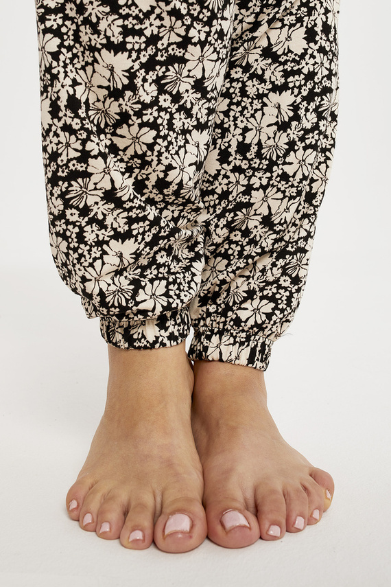 Guyana Pigiama da donna manica lunga, pantaloni lunghi Moda italiana - nero/stampa