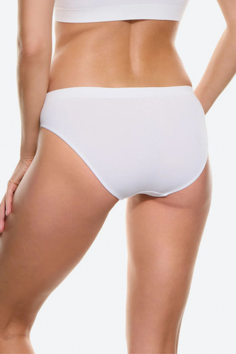 Spiman LIGHT Bianco Slip Midi in Bambù Vita Bassa Traspiranti e Morbidi