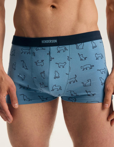 Bokserki męskie Henderson 46100 Fur2 2-pak in cotone con elastico largo e logo