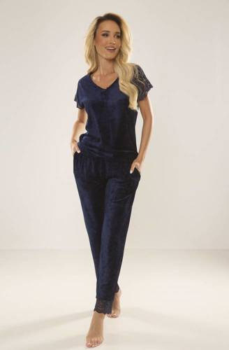 631 Milagros Pigiama da donna Forex - blu navy