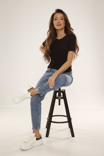 698 Freya Camicetta a maniche corte di De Lafense - nero