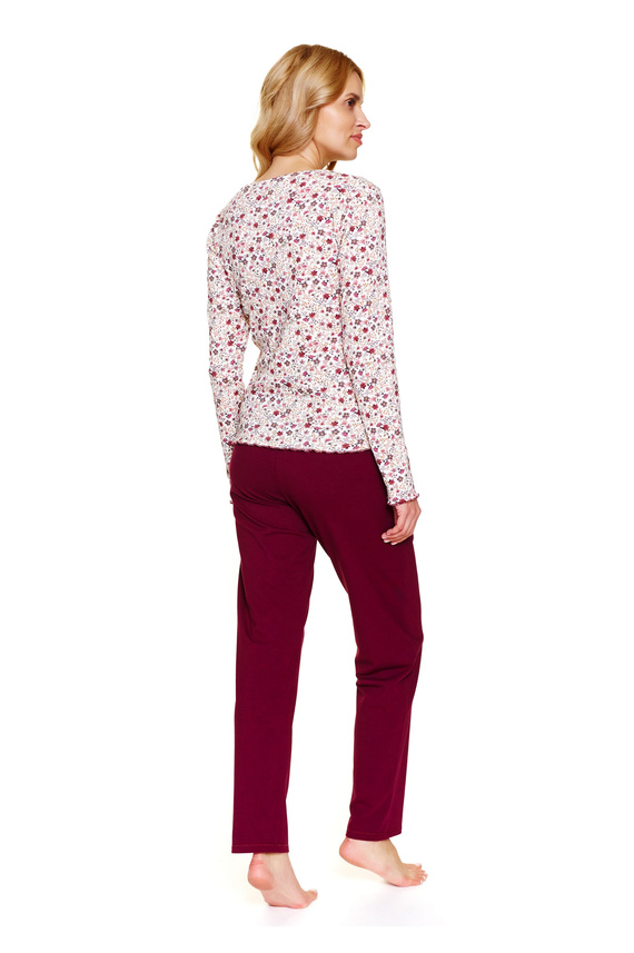 7307 Doctor Nap - Pigiama donna plus size con zip | 95% cotone, produzione polacca - flores