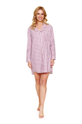 7300 Camicia da notte in cotone elasticizzato - comfort e stile - malva