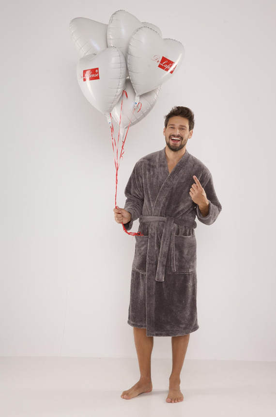 391 Accappatoio Hugo da uomo De lafense - grigio