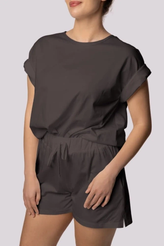 Bliss pigiama donna a maniche corte Mona graphite