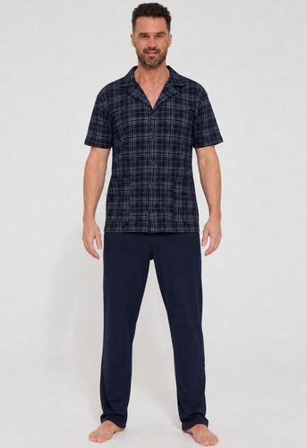 Pigiama uomo Cornette 318/63 100% cotone manica corta pantaloni lunghi