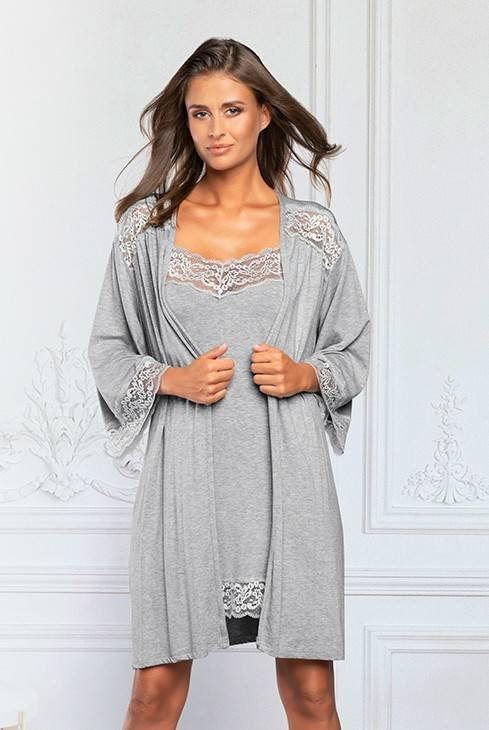 Samaria Robe Moda Italiana manica 3/4 - grigio