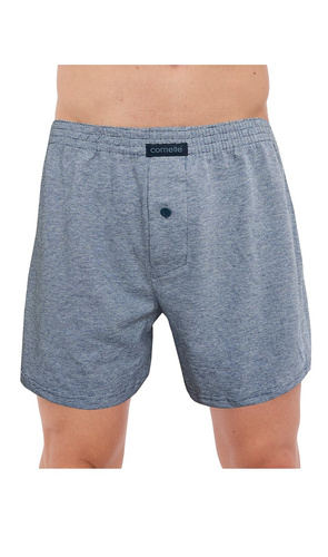 945/06 Boxer Cornette da uomo - Confezione da 3 in cotone, grigio/blu