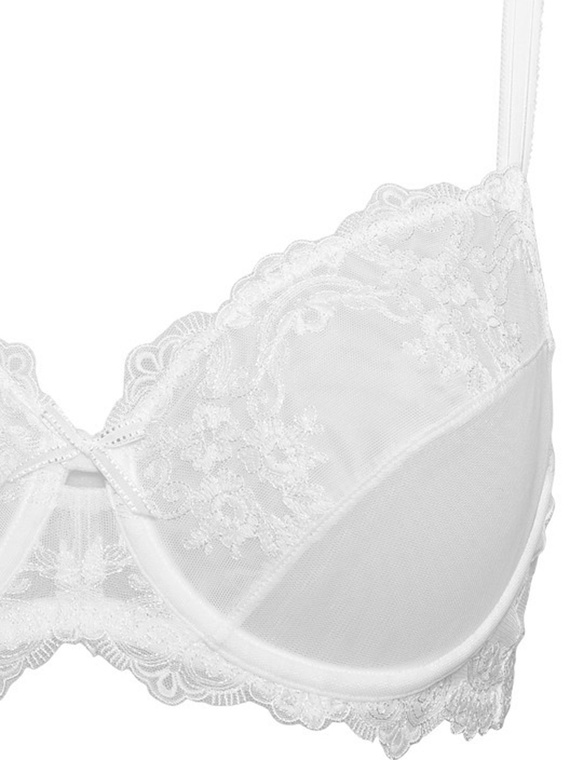 1940 Reggiseno Glam - tulle, morbido, con ferretto Sielei bianco