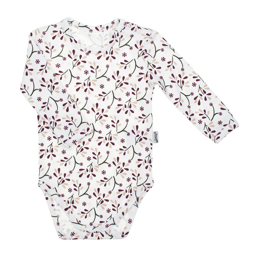 217095 Body in cotone a maniche lunghe Alisa Nicol - fantasia floreale