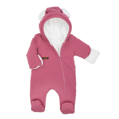 216270 Tuta Lala Luna Nicol - tuta da bambino rosa con orecchie, taglia 56-68