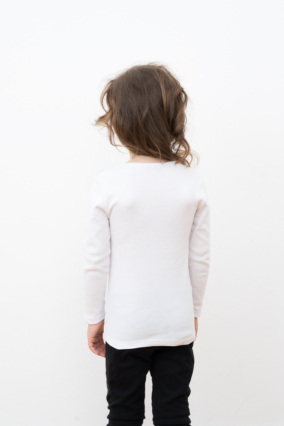 T-shirt Tosia per bambina, manica lunga - Moda italiana - bianco