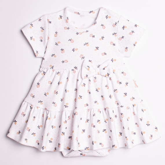 Nicol 220159 body vestitino bimba cotone floreale con volant