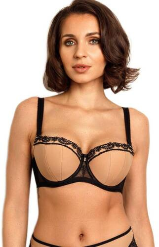 VB-456 Reggiseno a balconcino Vena caramello-nero