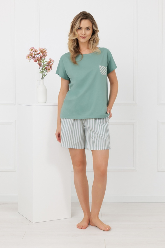 Pigiama donna Faro Italian Fashion 100% cotone manica corta shorts