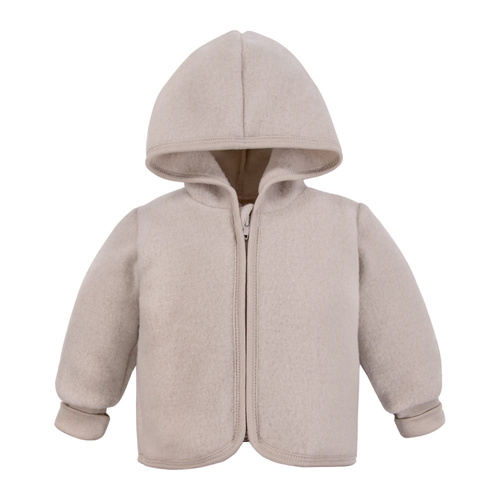 Giacca da bambino Eevi in lana merino - beige, traspirante e morbida