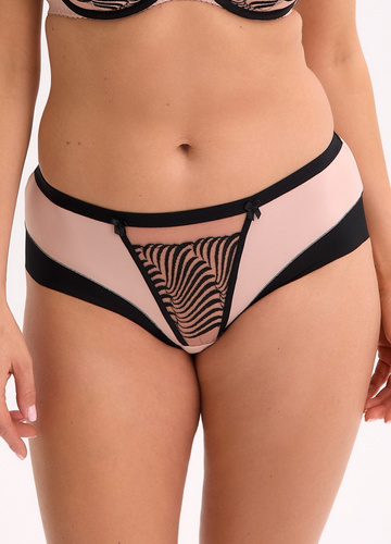 Gaia Ivana mutandine da donna GFP 1327 - nero e rosa, pizzo, comfort e stile